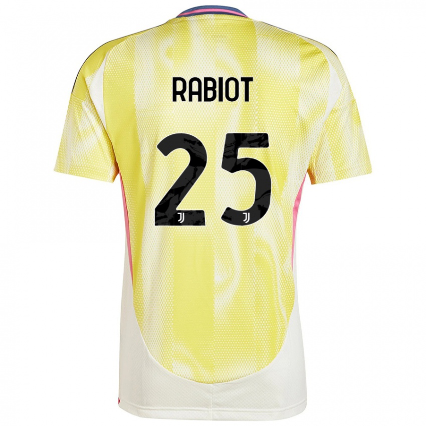 Niño Camiseta Adrien Rabiot #25 Amarillo Solar 2ª Equipación 2024/25 La Camisa Chile