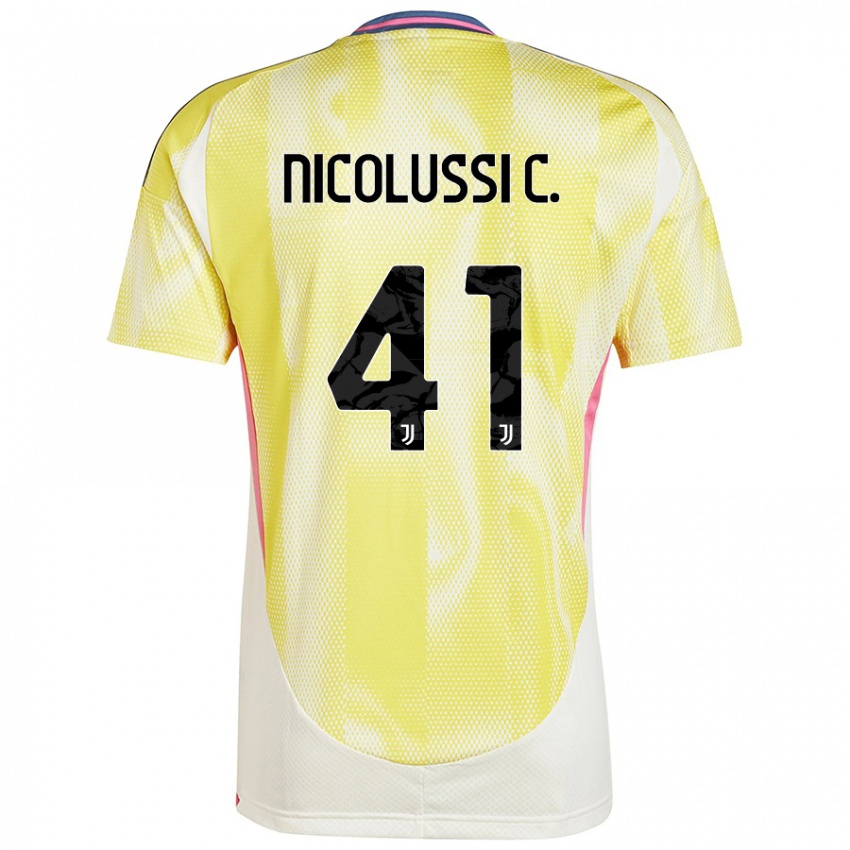 Niño Camiseta Hans Nicolussi Caviglia #41 Amarillo Solar 2ª Equipación 2024/25 La Camisa Chile