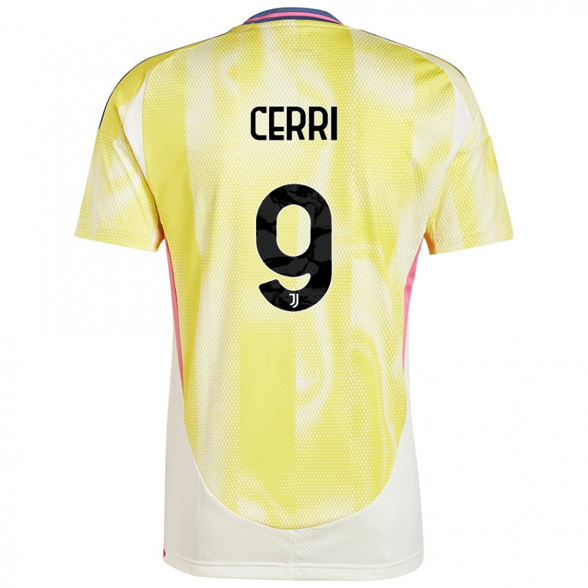 Niño Camiseta Leonardo Cerri #9 Amarillo Solar 2ª Equipación 2024/25 La Camisa Chile