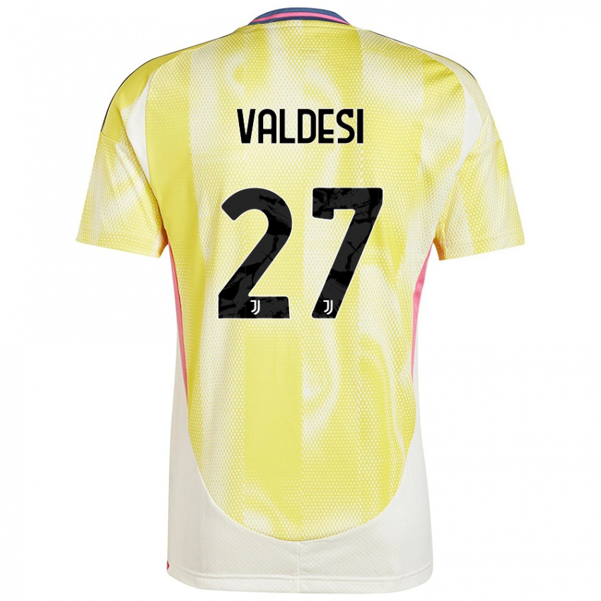 Niño Camiseta Andrea Valdesi #27 Amarillo Solar 2ª Equipación 2024/25 La Camisa Chile