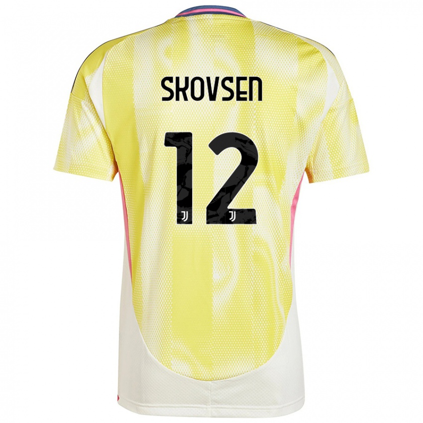 Niño Camiseta Matilde Lundorf Skovsen #12 Amarillo Solar 2ª Equipación 2024/25 La Camisa Chile