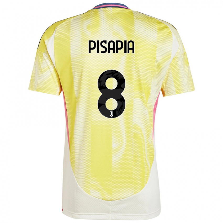 Niño Camiseta Luciano Pisapia #8 Amarillo Solar 2ª Equipación 2024/25 La Camisa Chile