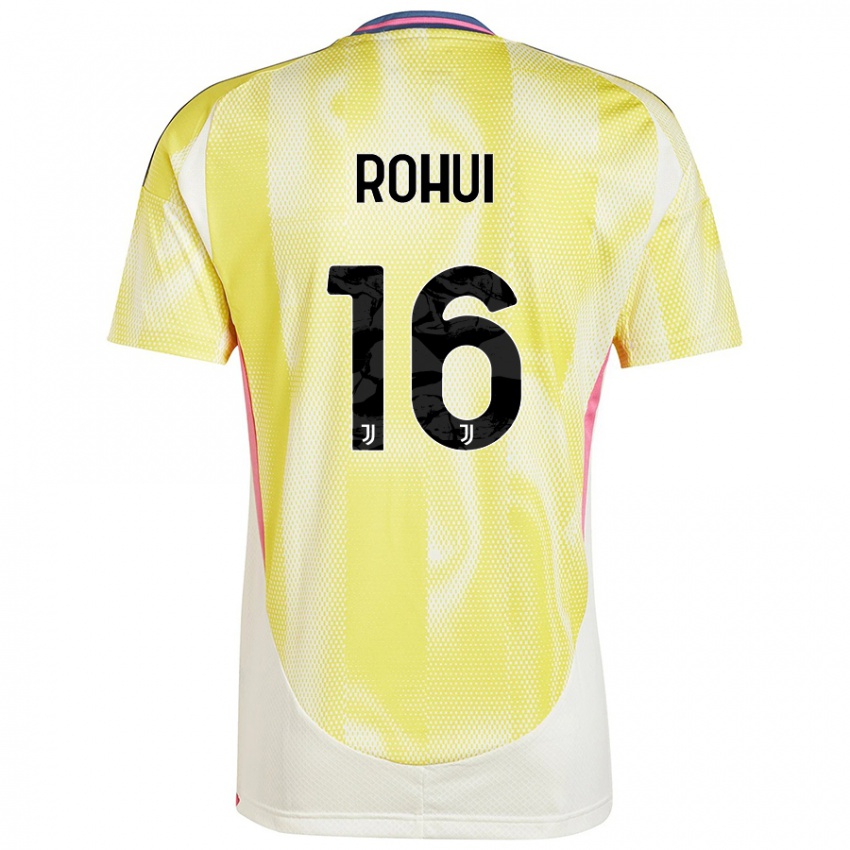 Niño Camiseta Jonas Rohui #16 Amarillo Solar 2ª Equipación 2024/25 La Camisa Chile