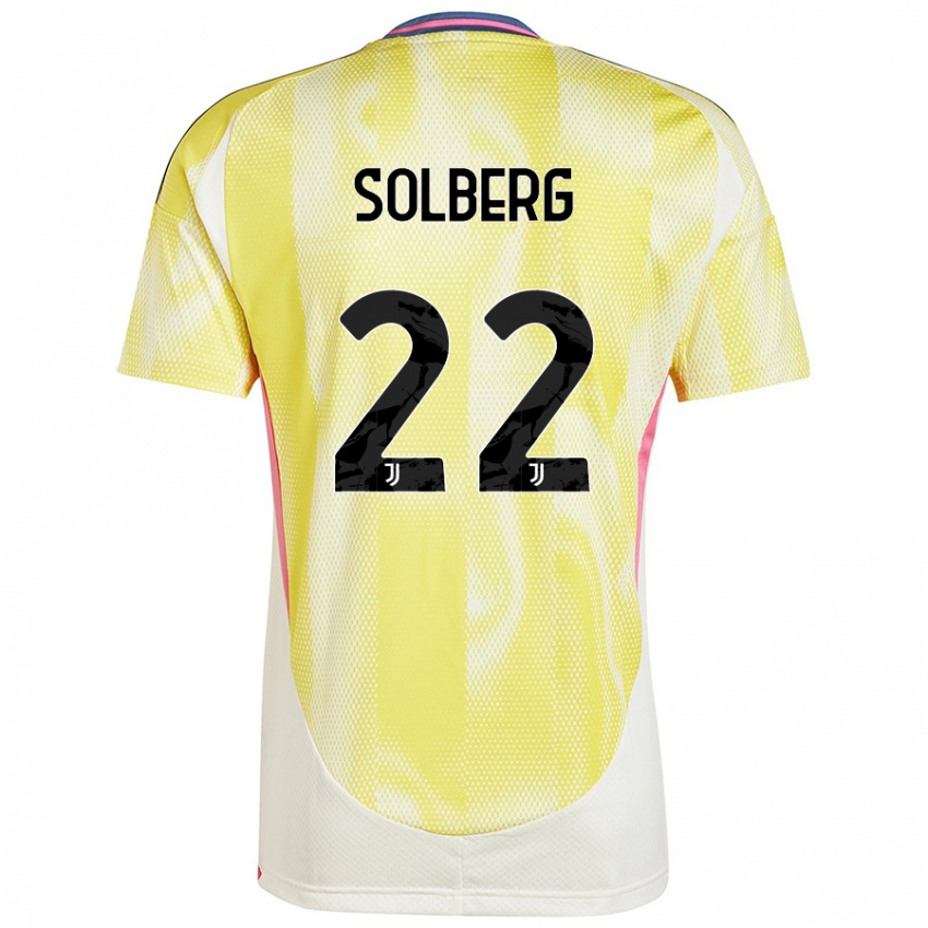 Niño Camiseta Elias Solberg #22 Amarillo Solar 2ª Equipación 2024/25 La Camisa Chile