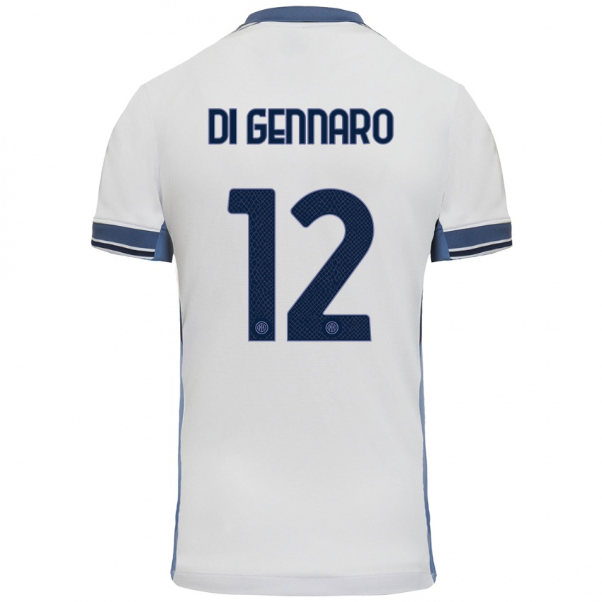 Niño Camiseta Raffaele Di Gennaro #12 Blanco Gris 2ª Equipación 2024/25 La Camisa Chile