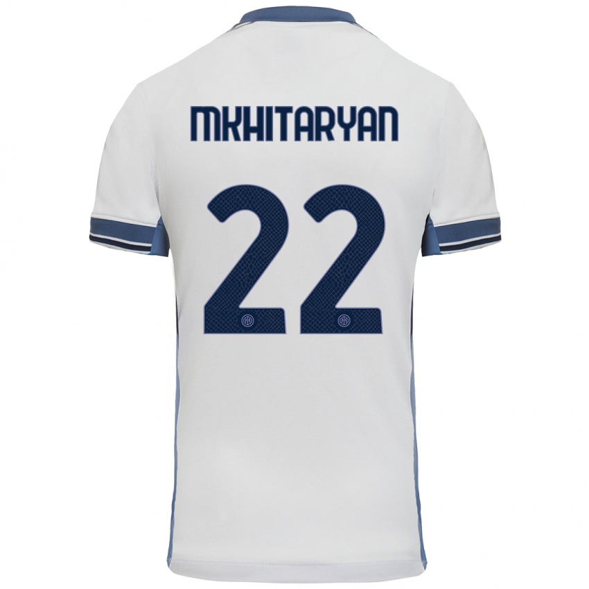 Niño Camiseta Henrikh Mkhitaryan #22 Blanco Gris 2ª Equipación 2024/25 La Camisa Chile