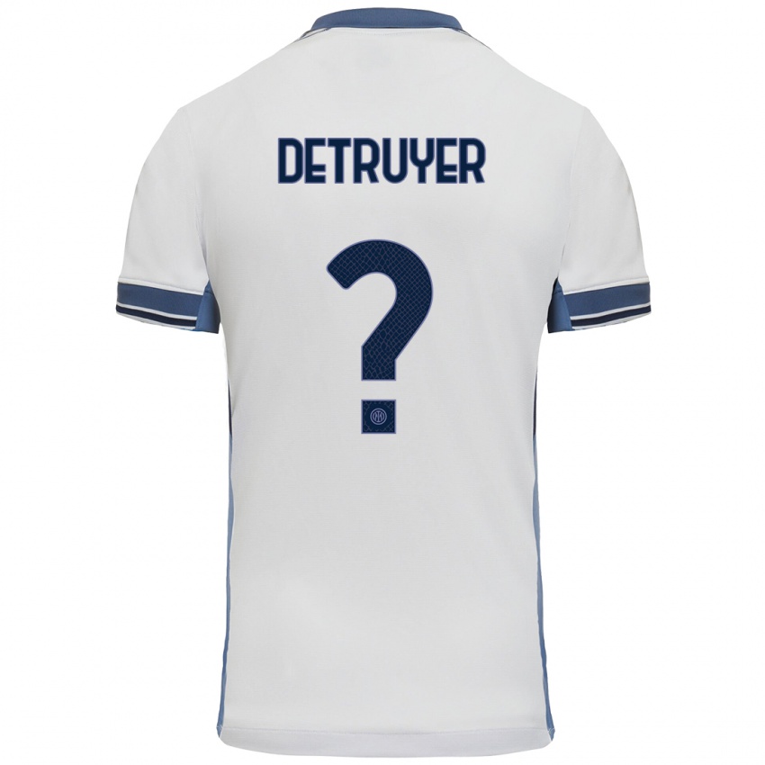 Niño Camiseta Marie Detruyer #0 Blanco Gris 2ª Equipación 2024/25 La Camisa Chile