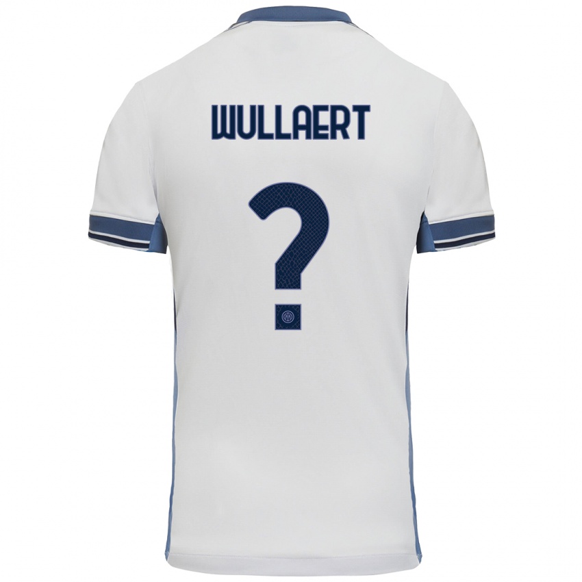 Niño Camiseta Tessa Wullaert #0 Blanco Gris 2ª Equipación 2024/25 La Camisa Chile