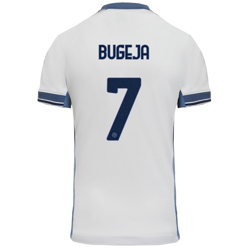 Niño Camiseta Haley Bugeja #7 Blanco Gris 2ª Equipación 2024/25 La Camisa Chile