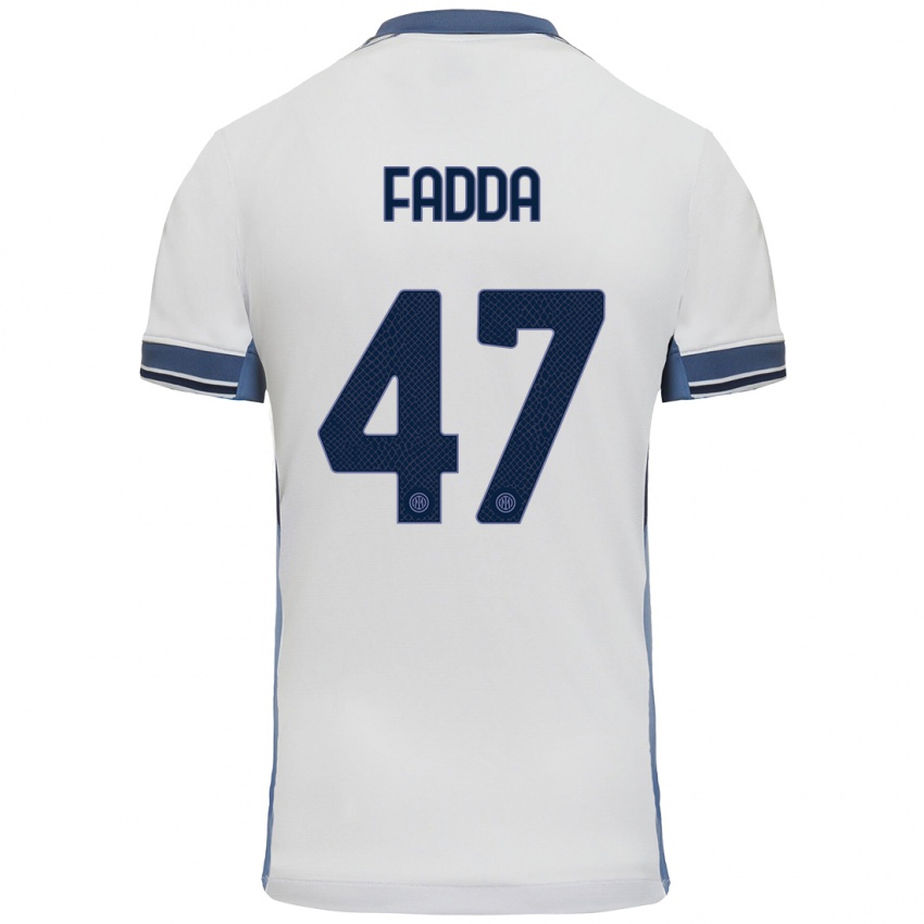 Niño Camiseta Paola Fadda #47 Blanco Gris 2ª Equipación 2024/25 La Camisa Chile