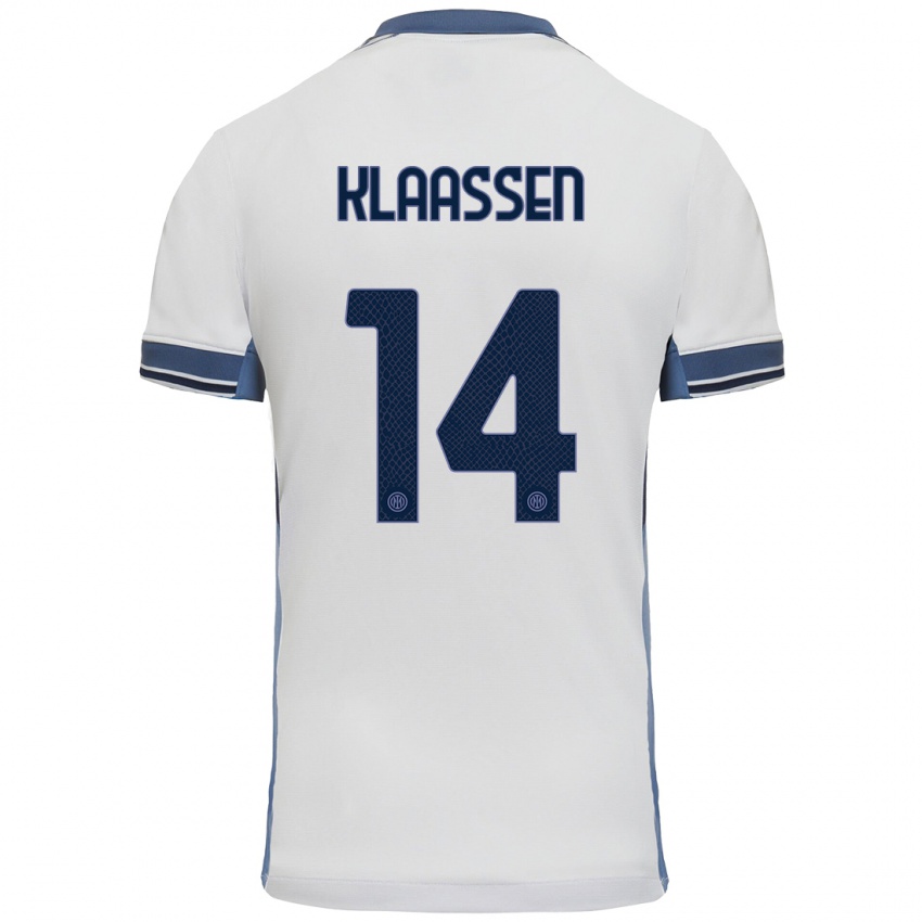 Niño Camiseta Davy Klaassen #14 Blanco Gris 2ª Equipación 2024/25 La Camisa Chile