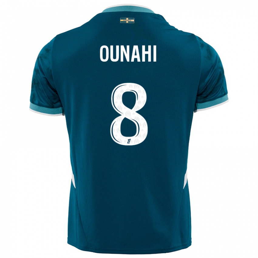 Niño Camiseta Azzedine Ounahi #8 Azul Turquesa 2ª Equipación 2024/25 La Camisa Chile