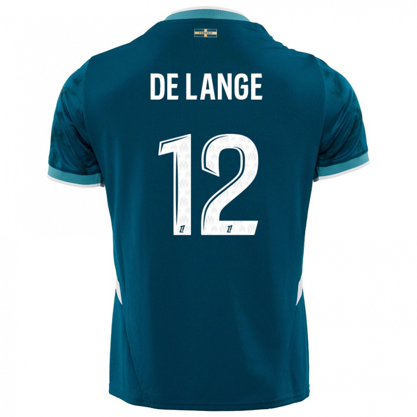 Niño Camiseta Jeffrey De Lange #12 Azul Turquesa 2ª Equipación 2024/25 La Camisa Chile