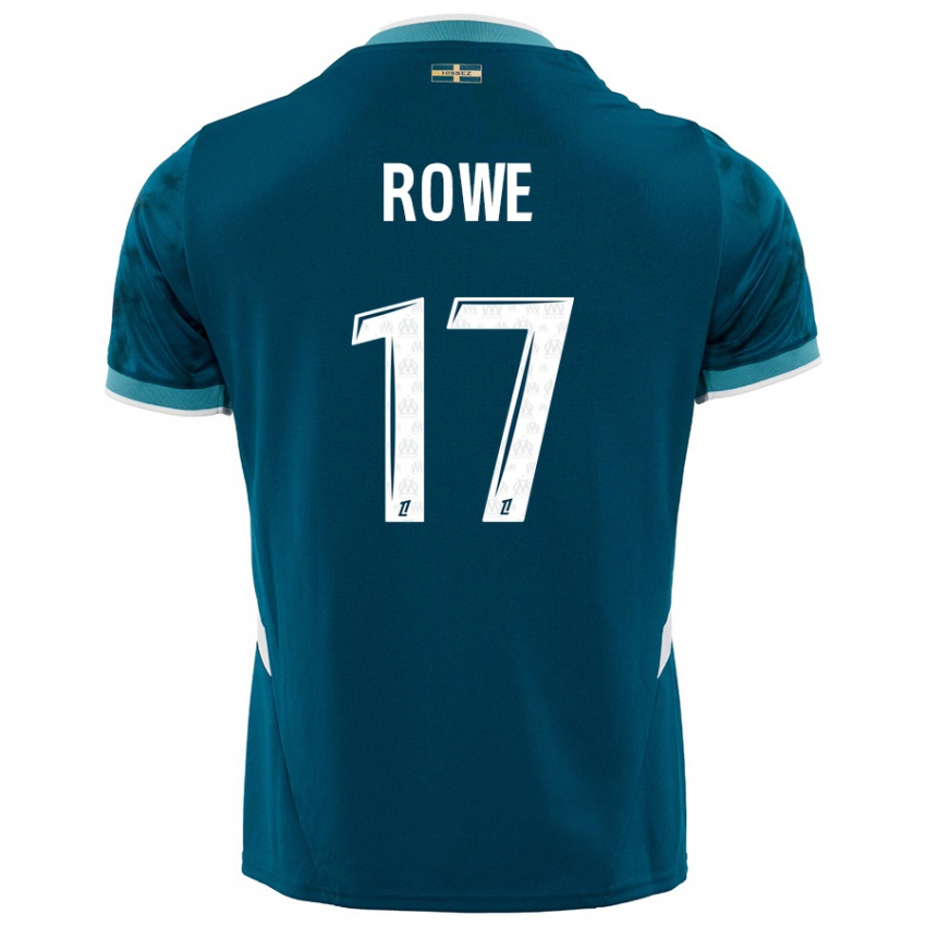 Niño Camiseta Jonathan Rowe #17 Azul Turquesa 2ª Equipación 2024/25 La Camisa Chile