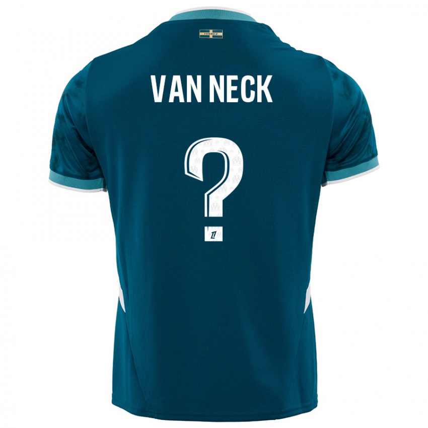 Niño Camiseta Jelle Van Neck #0 Azul Turquesa 2ª Equipación 2024/25 La Camisa Chile