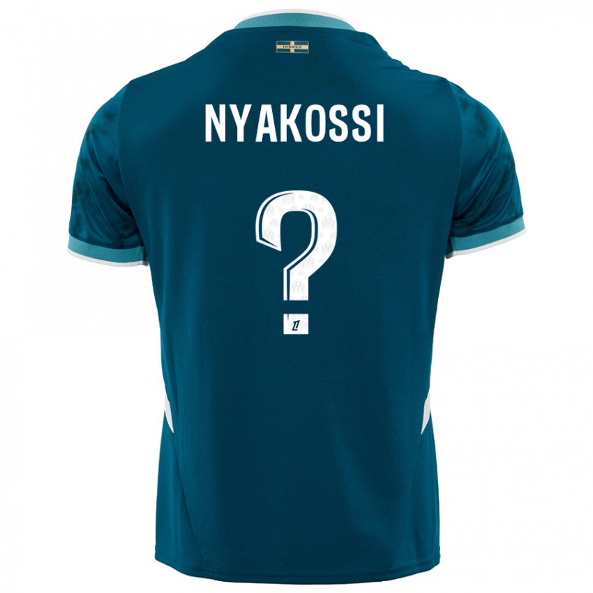 Niño Camiseta Roggerio Nyakossi #0 Azul Turquesa 2ª Equipación 2024/25 La Camisa Chile