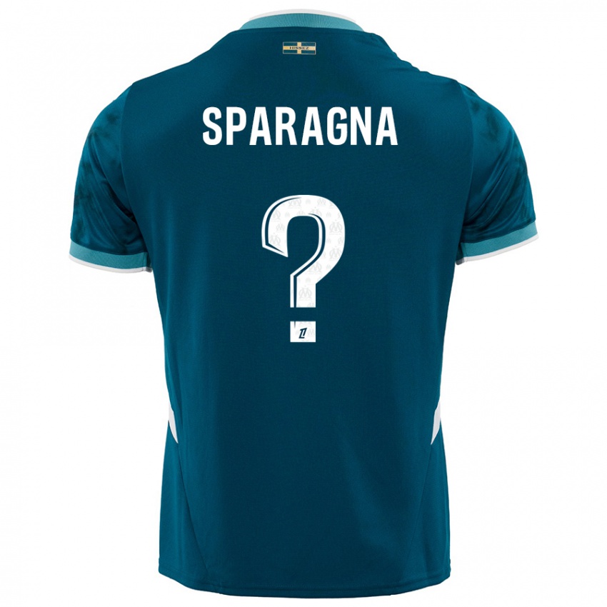 Niño Camiseta Stéphane Sparagna #0 Azul Turquesa 2ª Equipación 2024/25 La Camisa Chile