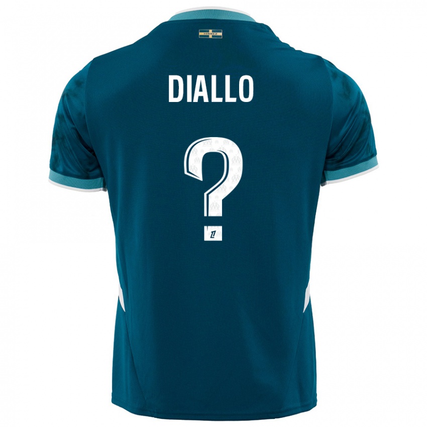 Niño Camiseta Mouhamed Diallo #0 Azul Turquesa 2ª Equipación 2024/25 La Camisa Chile