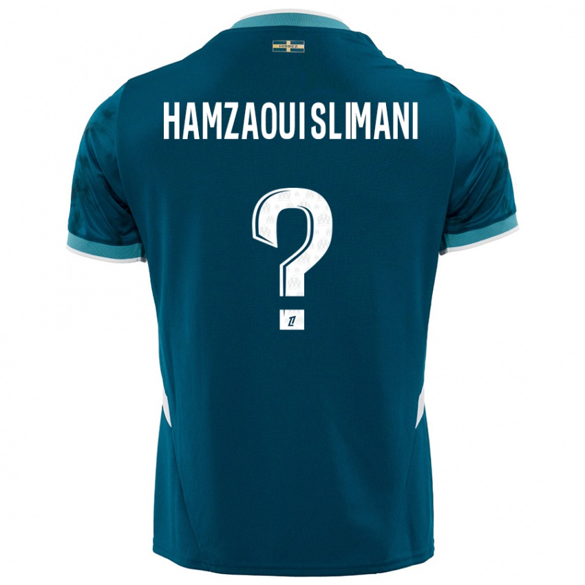 Niño Camiseta Hilan Hamzaoui Slimani #0 Azul Turquesa 2ª Equipación 2024/25 La Camisa Chile