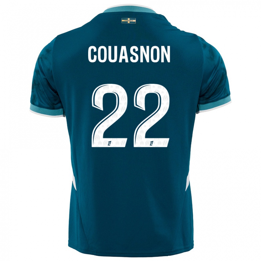 Niño Camiseta Roxane Couasnon #22 Azul Turquesa 2ª Equipación 2024/25 La Camisa Chile