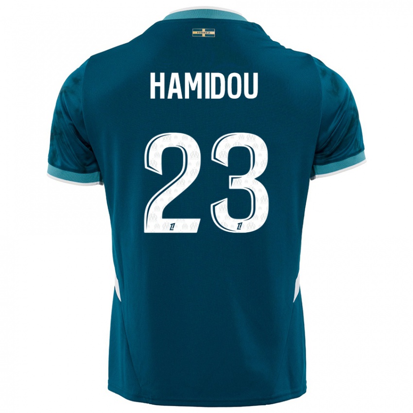 Niño Camiseta Jamila Hamidou #23 Azul Turquesa 2ª Equipación 2024/25 La Camisa Chile