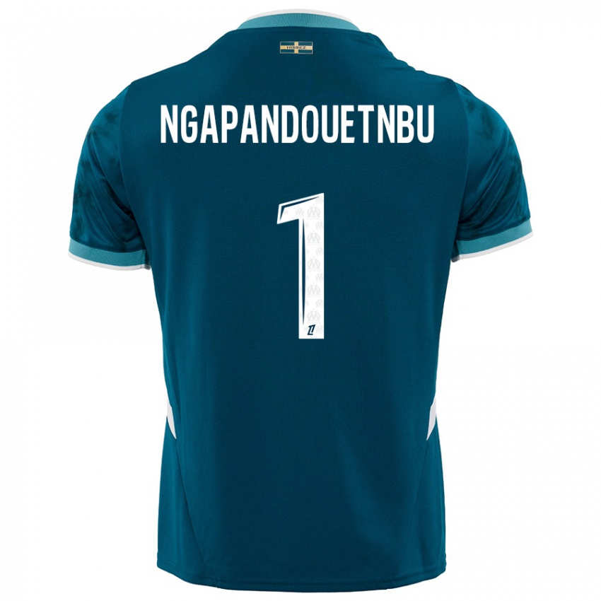 Niño Camiseta Simon Ngapandouetnbu #1 Azul Turquesa 2ª Equipación 2024/25 La Camisa Chile