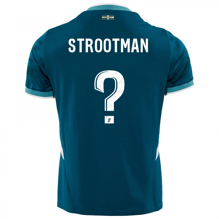 Niño Camiseta Kevin Strootman #0 Azul Turquesa 2ª Equipación 2024/25 La Camisa Chile