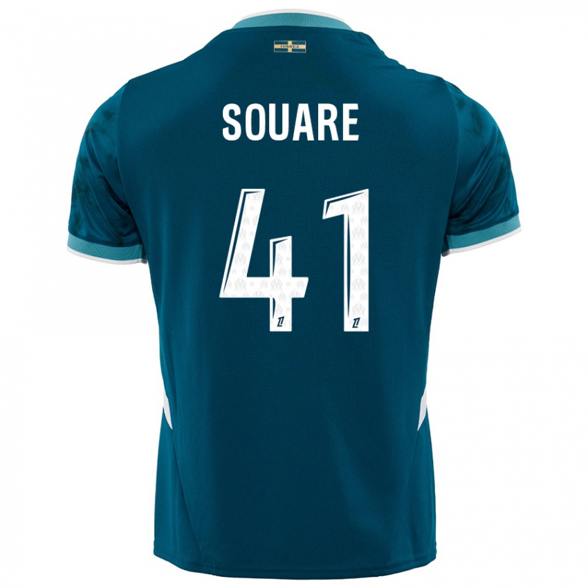 Niño Camiseta Cheick Souare #41 Azul Turquesa 2ª Equipación 2024/25 La Camisa Chile