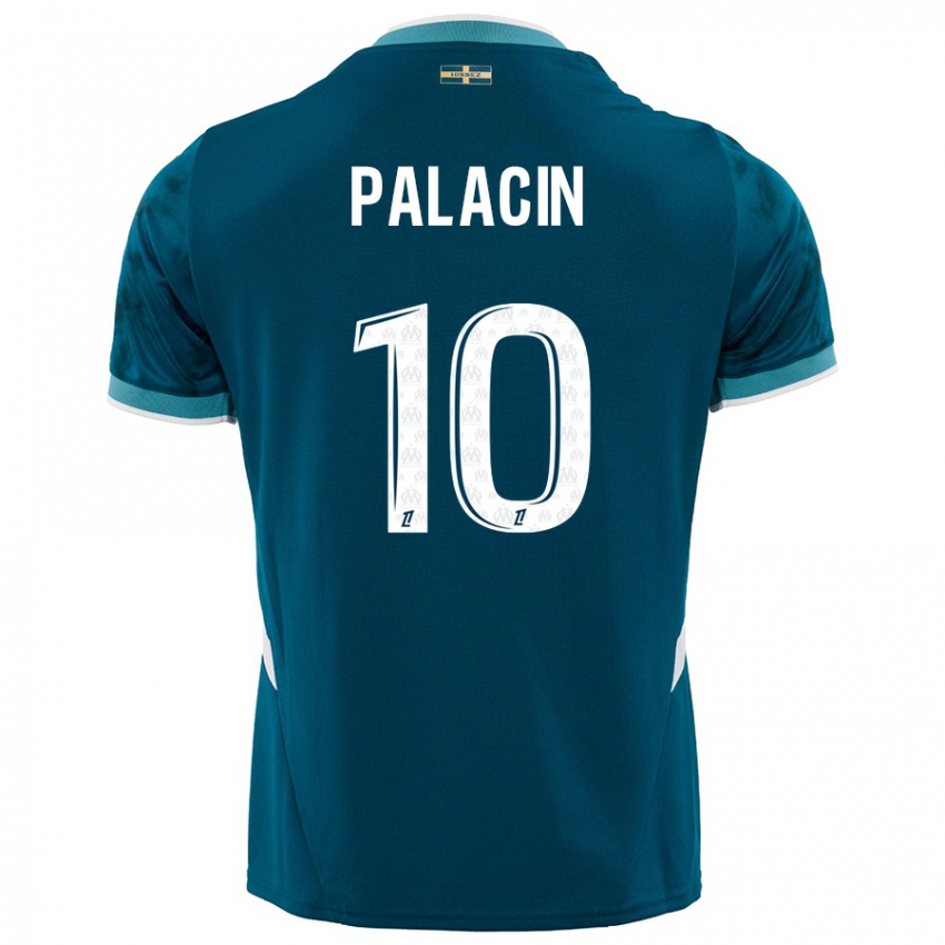 Niño Camiseta Sara Palacin #10 Azul Turquesa 2ª Equipación 2024/25 La Camisa Chile