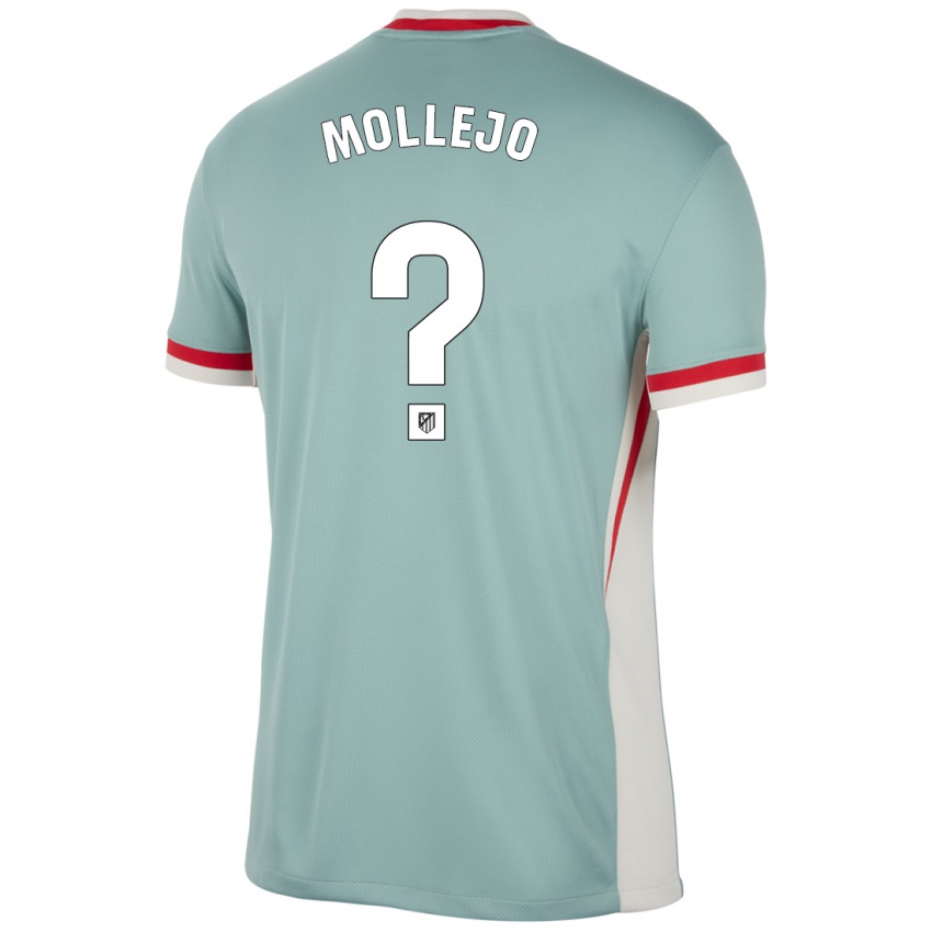 Niño Camiseta Victor Mollejo #0 Beige Claro Azul 2ª Equipación 2024/25 La Camisa Chile