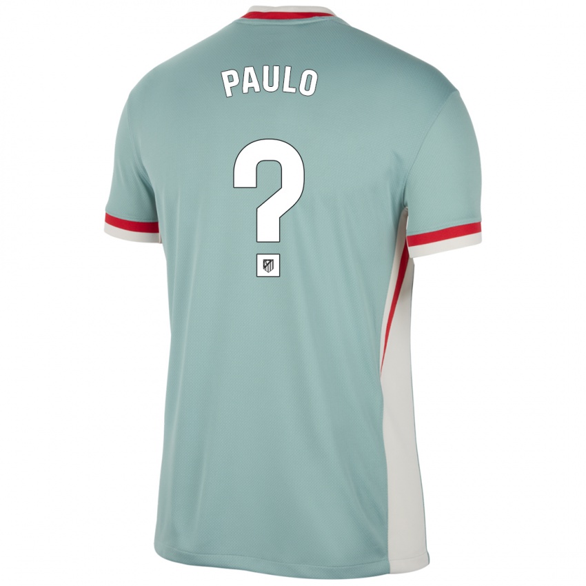 Niño Camiseta Marcos Paulo #0 Beige Claro Azul 2ª Equipación 2024/25 La Camisa Chile