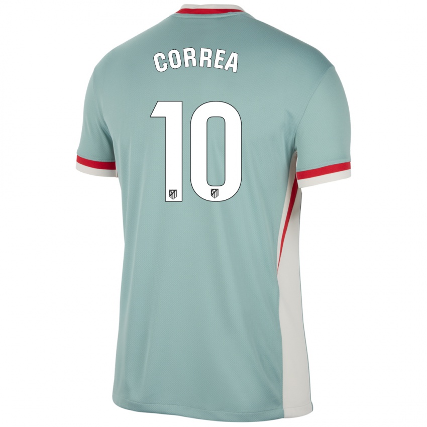 Niño Camiseta Angel Correa #10 Beige Claro Azul 2ª Equipación 2024/25 La Camisa Chile