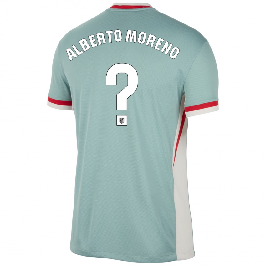 Niño Camiseta Alberto Moreno #0 Beige Claro Azul 2ª Equipación 2024/25 La Camisa Chile