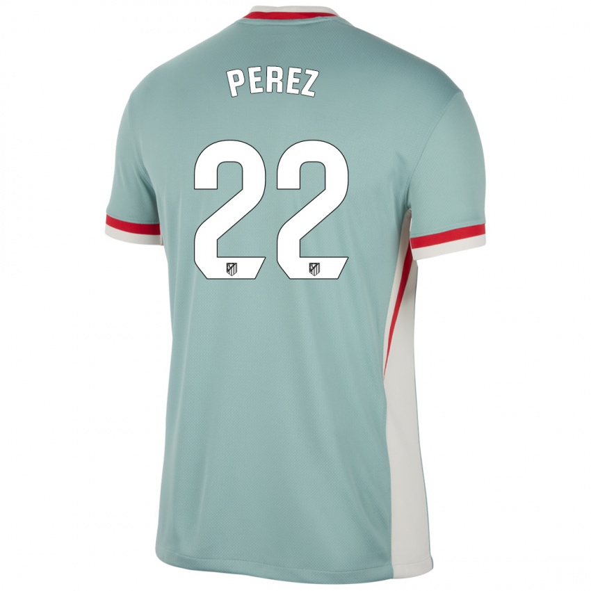 Niño Camiseta Pablo Pérez #22 Beige Claro Azul 2ª Equipación 2024/25 La Camisa Chile