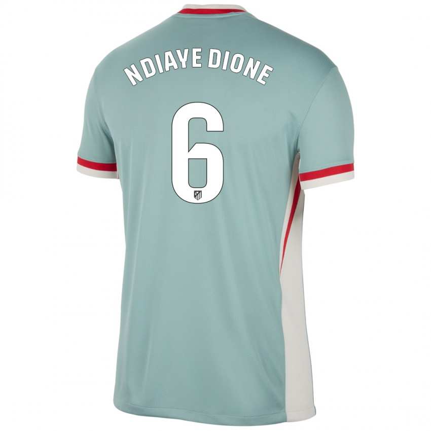 Niño Camiseta Assane Ndiaye Dione #6 Beige Claro Azul 2ª Equipación 2024/25 La Camisa Chile