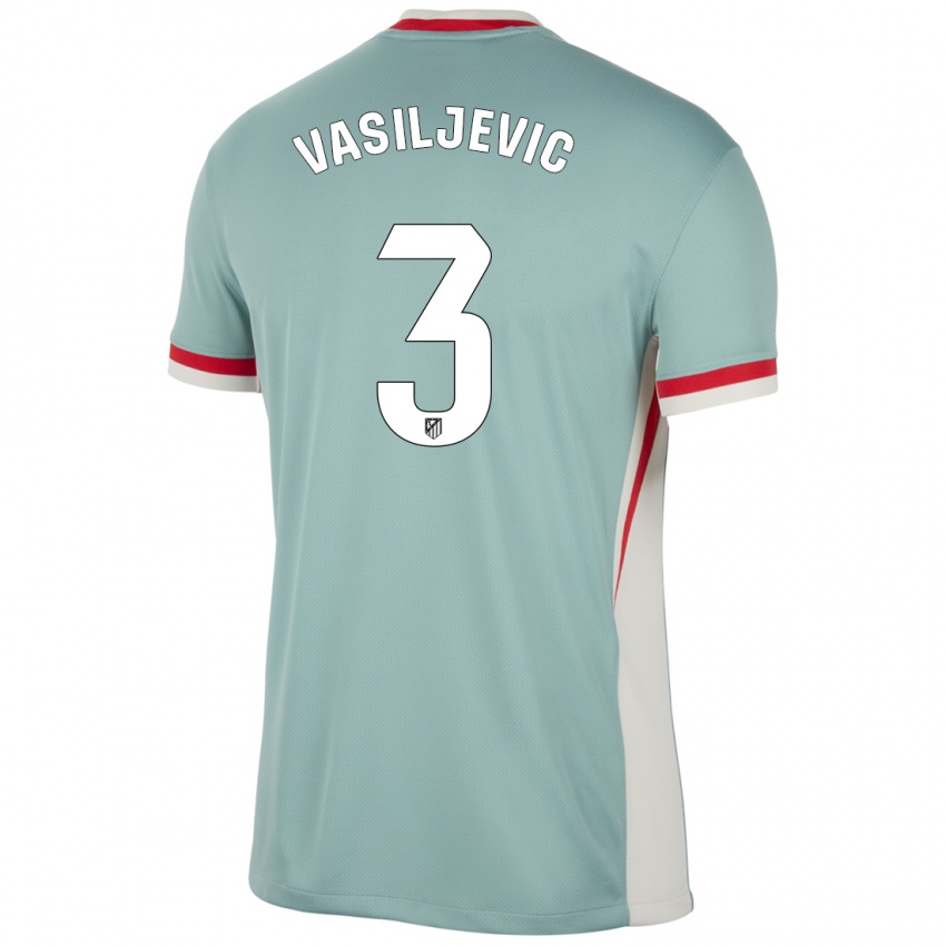 Niño Camiseta Ivan Vasiljevic #3 Beige Claro Azul 2ª Equipación 2024/25 La Camisa Chile