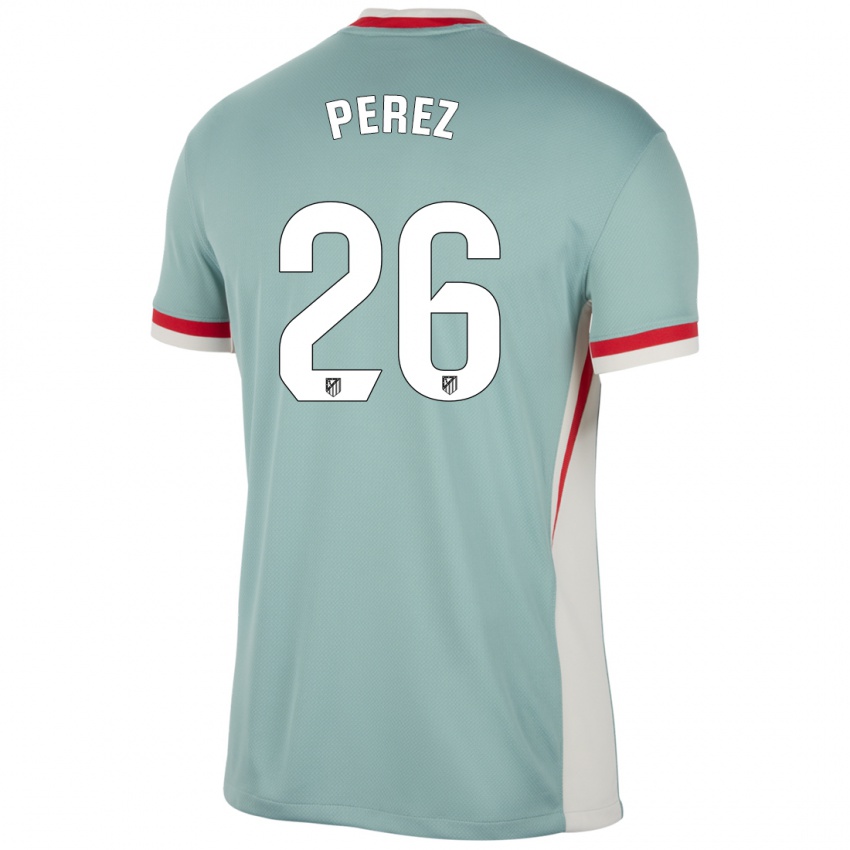 Niño Camiseta Xenia Perez #26 Beige Claro Azul 2ª Equipación 2024/25 La Camisa Chile