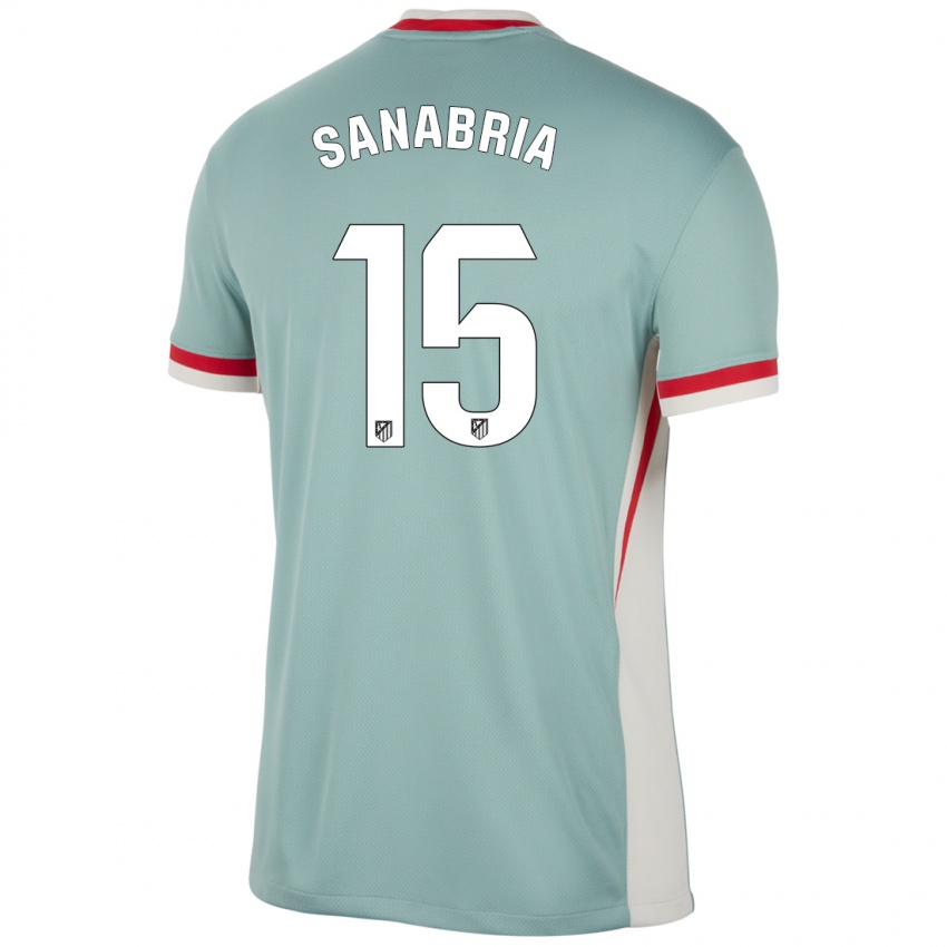 Niño Camiseta Juan Sanabria #15 Beige Claro Azul 2ª Equipación 2024/25 La Camisa Chile