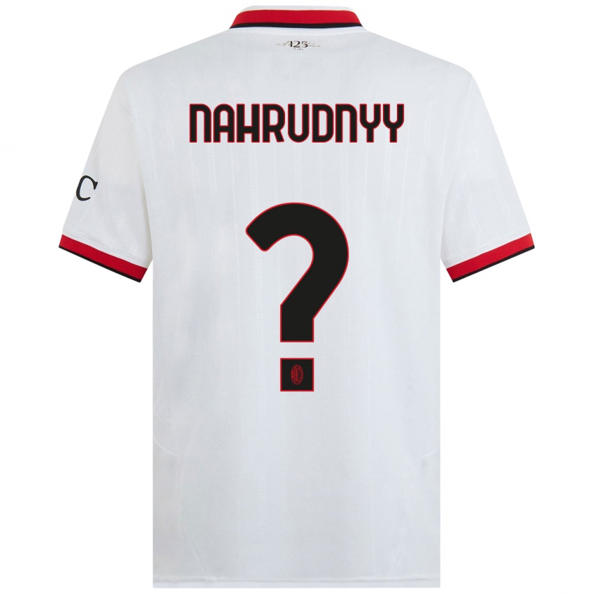 Niño Camiseta Vladislav Nahrudnyy #0 Blanco Negro Rojo 2ª Equipación 2024/25 La Camisa Chile