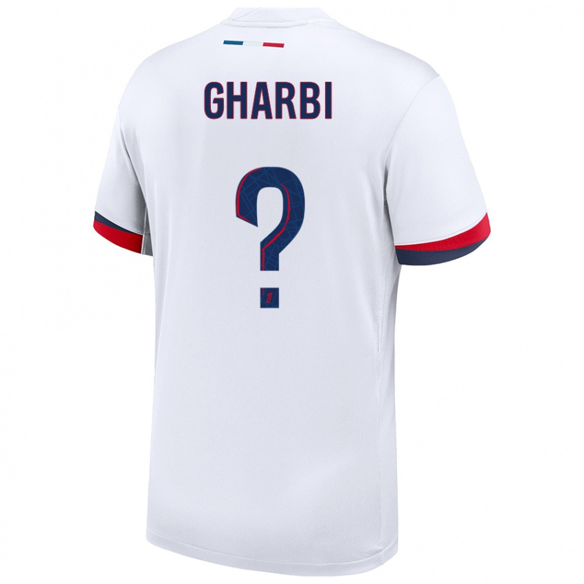 Niño Camiseta Ismael Gharbi #0 Blanco Azul Rojo 2ª Equipación 2024/25 La Camisa Chile