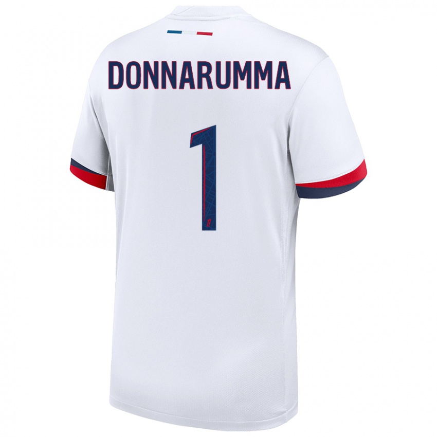 Niño Camiseta Gianluigi Donnarumma #1 Blanco Azul Rojo 2ª Equipación 2024/25 La Camisa Chile