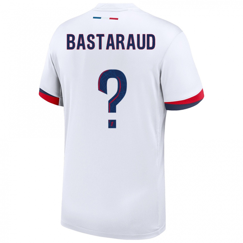 Niño Camiseta Yanis Bastaraud #0 Blanco Azul Rojo 2ª Equipación 2024/25 La Camisa Chile