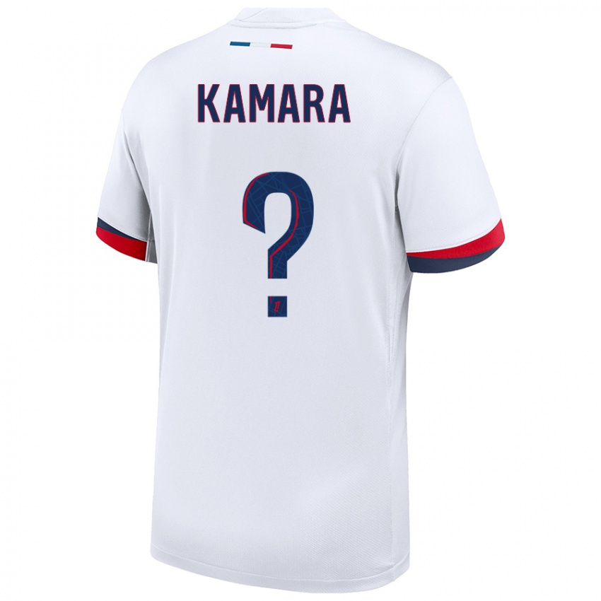 Niño Camiseta Noham Kamara #0 Blanco Azul Rojo 2ª Equipación 2024/25 La Camisa Chile