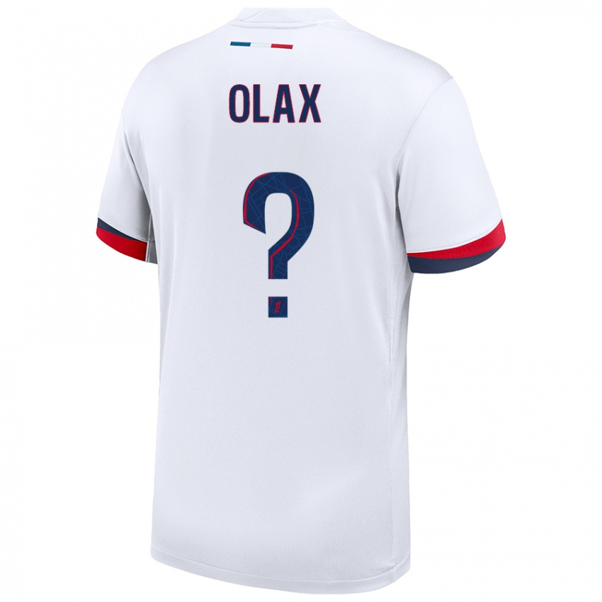 Niño Camiseta Djamy Olax #0 Blanco Azul Rojo 2ª Equipación 2024/25 La Camisa Chile