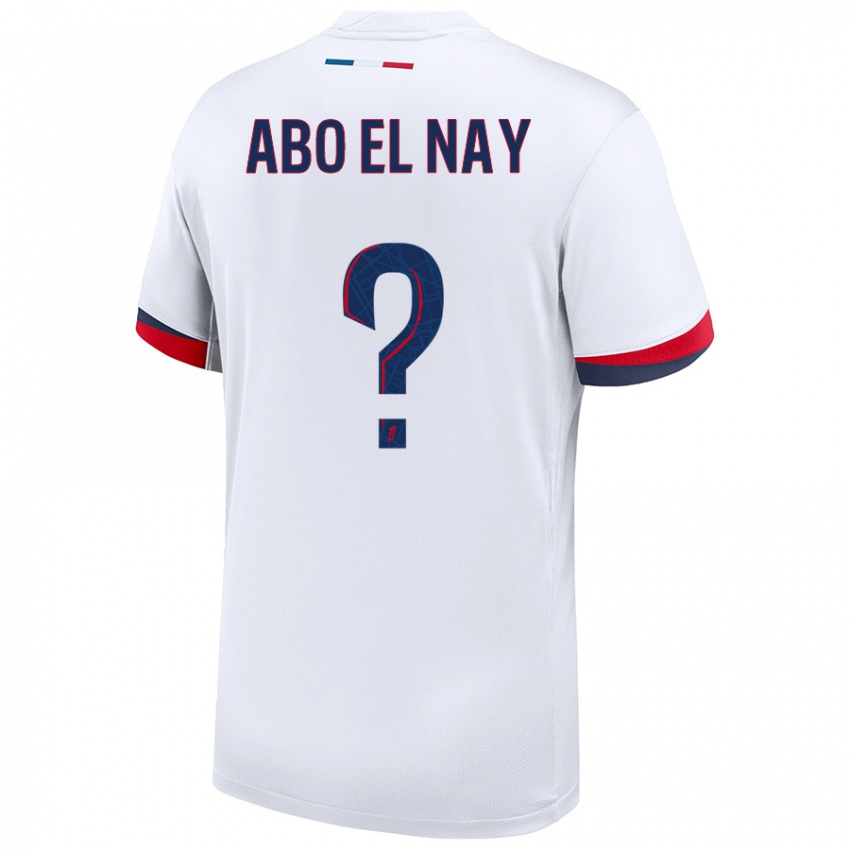 Niño Camiseta Rayan Abo El Nay #0 Blanco Azul Rojo 2ª Equipación 2024/25 La Camisa Chile