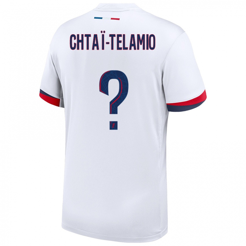 Niño Camiseta Zayon Chtaï-Telamio #0 Blanco Azul Rojo 2ª Equipación 2024/25 La Camisa Chile