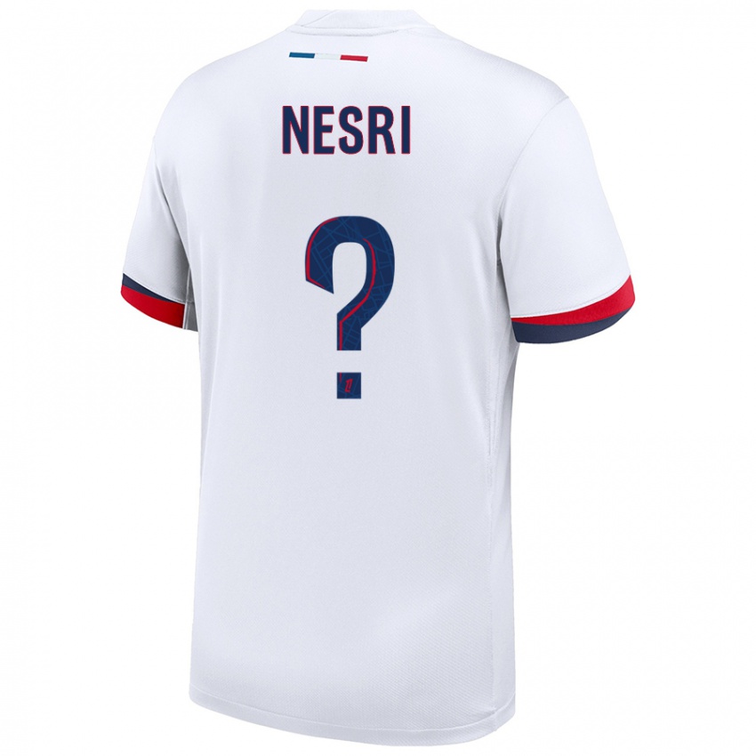 Niño Camiseta Yanis Nesri #0 Blanco Azul Rojo 2ª Equipación 2024/25 La Camisa Chile