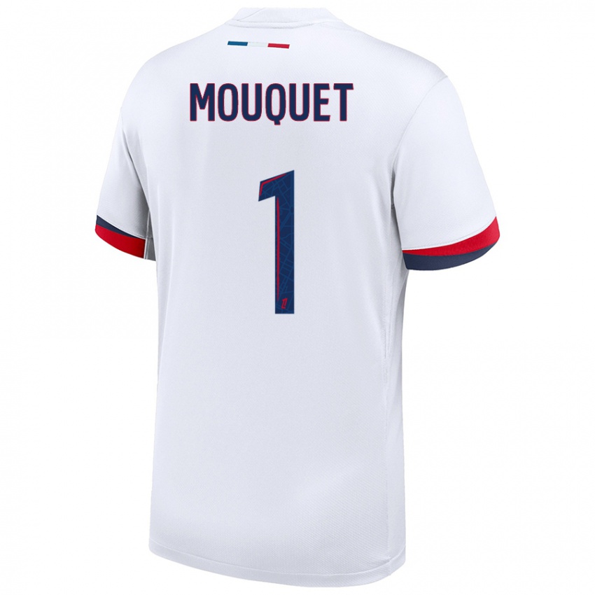 Niño Camiseta Louis Mouquet #1 Blanco Azul Rojo 2ª Equipación 2024/25 La Camisa Chile