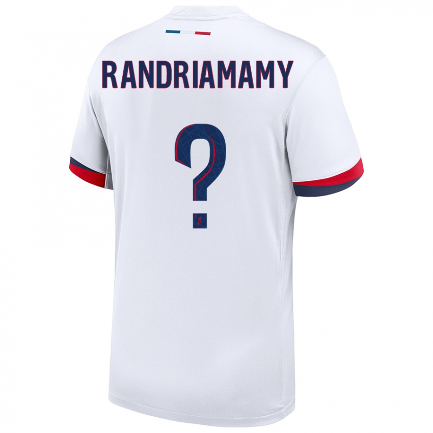 Niño Camiseta Mathyas Randriamamy #0 Blanco Azul Rojo 2ª Equipación 2024/25 La Camisa Chile