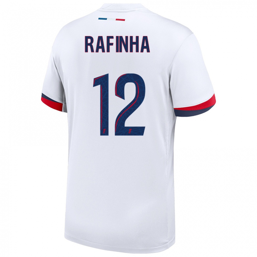 Niño Camiseta Rafinha #12 Blanco Azul Rojo 2ª Equipación 2024/25 La Camisa Chile